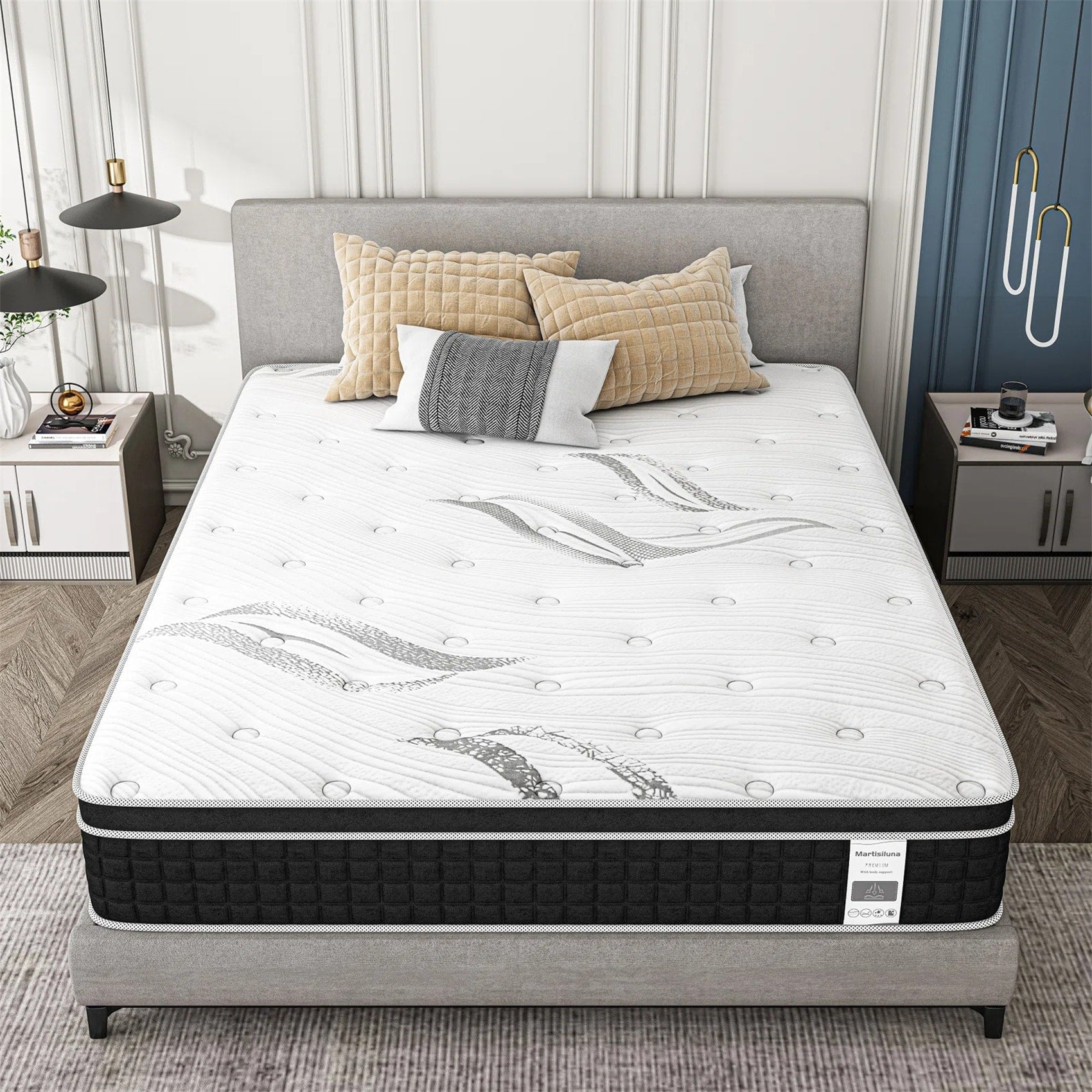 Materasso in memory foam ibrido in gel da 12 pollici in una scatola