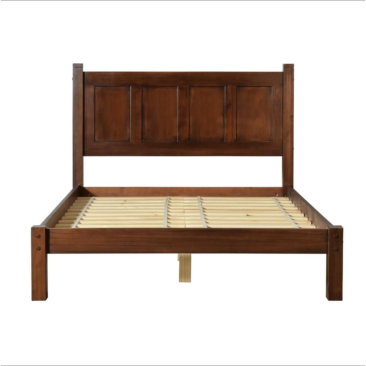 Letto a piattaforma con pannello in legno massello Shaker Grain Wood Furniture