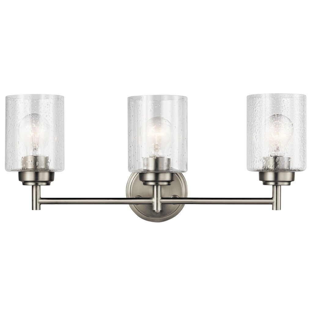 Lampada da bagno Kichler Lighting Winslow a 3 luci in nichel spazzolato