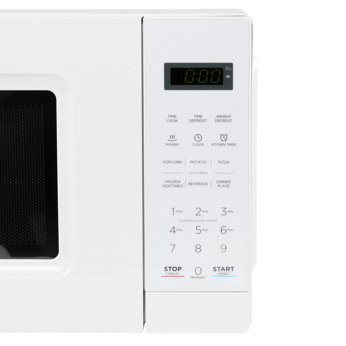 Forno a microonde digitale a LED da 0,7 piedi cubi e 700 watt, colore bianco, con blocco di sicurezza per bambini