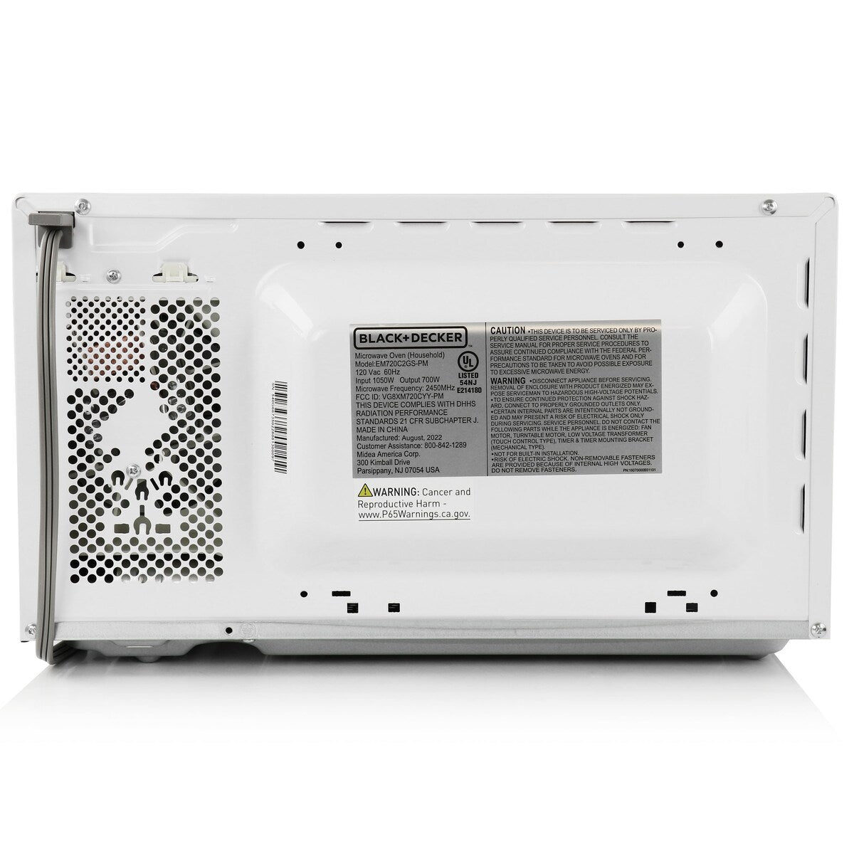 Forno a microonde digitale a LED da 0,7 piedi cubi e 700 watt, colore bianco, con blocco di sicurezza per bambini
