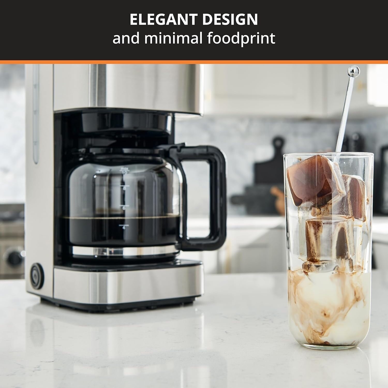 Macchina per caffè americano da 10 tazze, display digitale, finitura in acciaio inossidabile, timer programmabile, spegnimento automatico