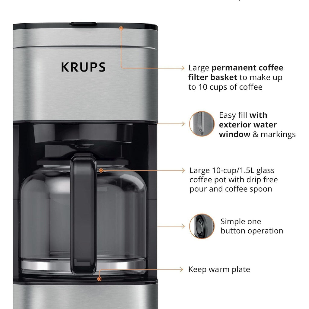 Macchina per caffè americano da 10 tazze, display digitale, finitura in acciaio inossidabile, timer programmabile, spegnimento automatico