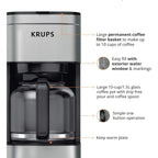 Macchina per caffè americano da 10 tazze, display digitale, finitura in acciaio inossidabile, timer programmabile, spegnimento automatico