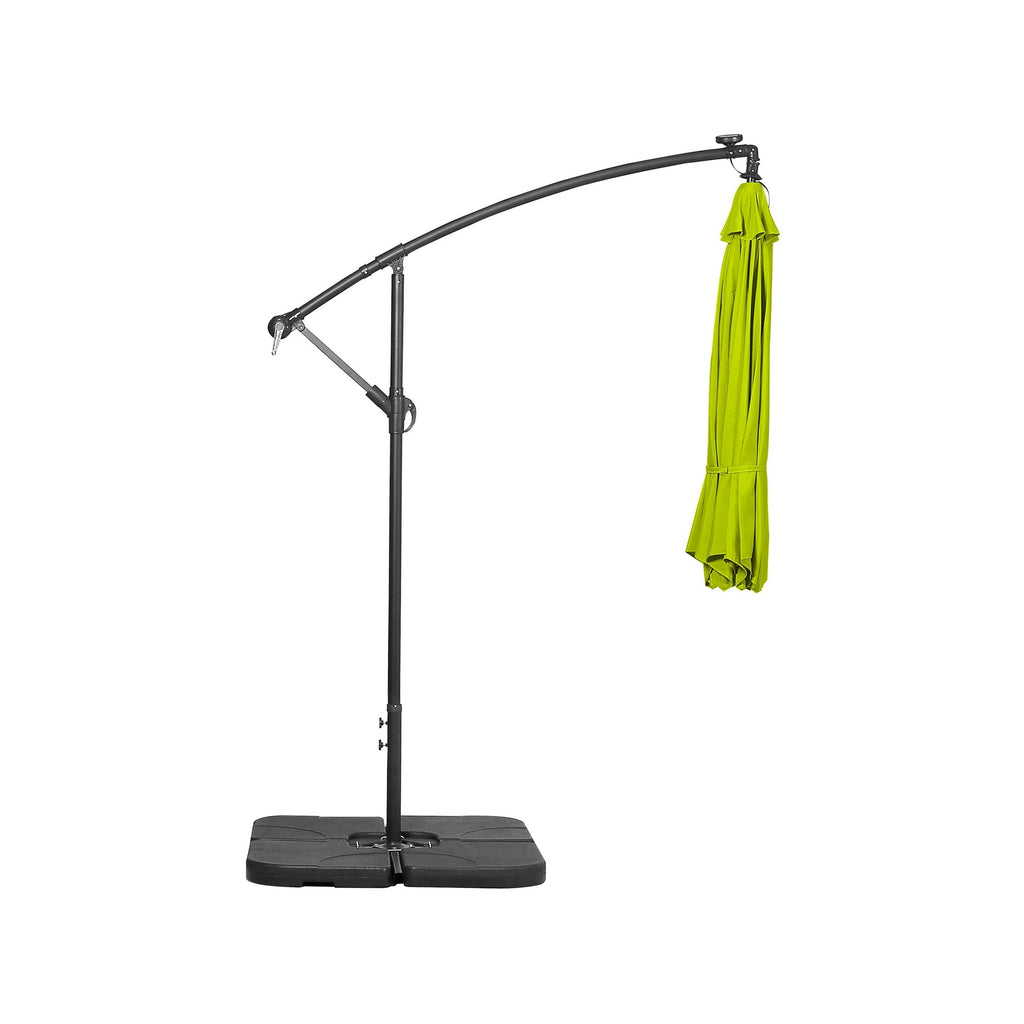 Ombrellone da giardino illuminato a energia solare da 10 piedi con base