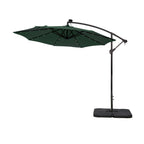 Ombrellone da giardino illuminato a energia solare da 10 piedi con base