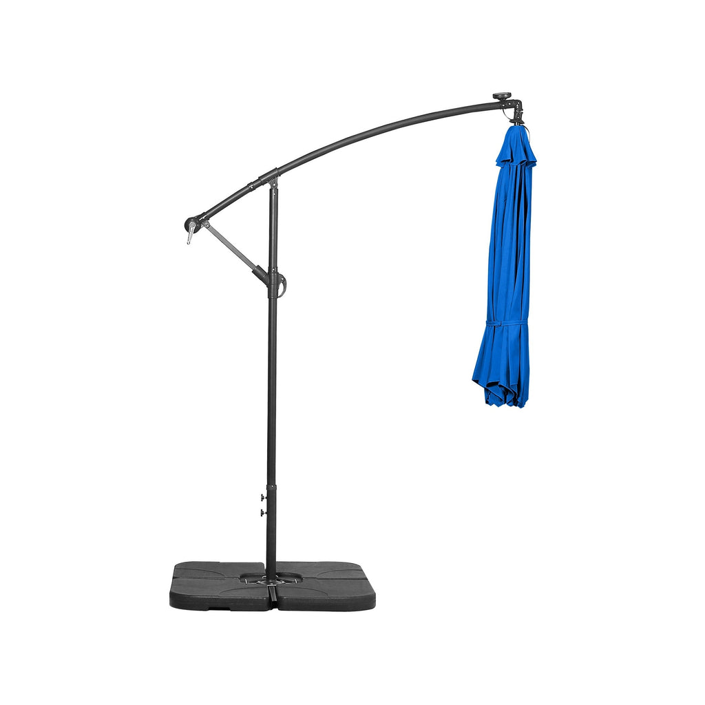 Ombrellone da giardino illuminato a energia solare da 10 piedi con base