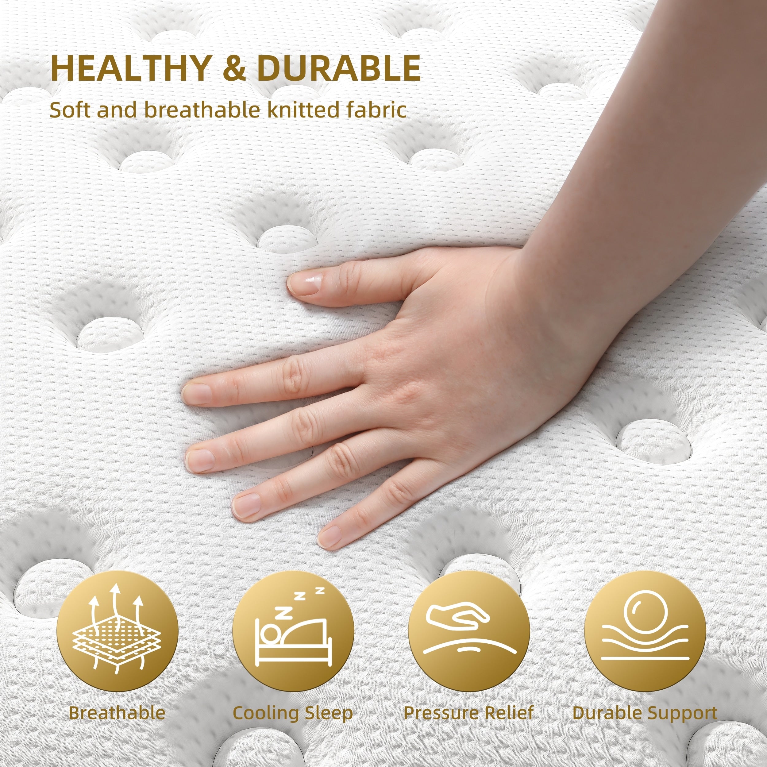 Materasso ibrido in memory foam e molle interne da 10 pollici