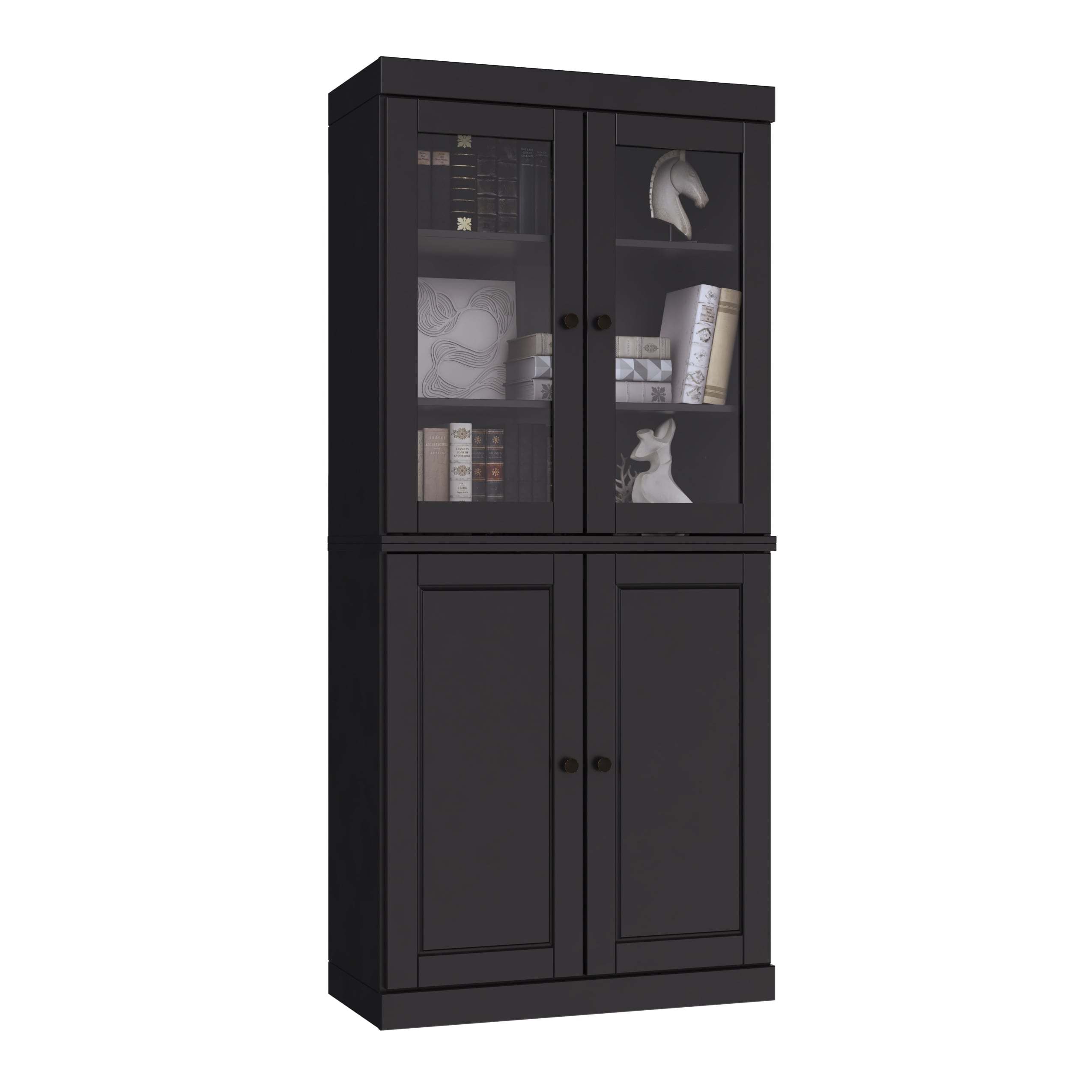 Libreria a 6 ripiani in legno massello al 100% con ante opzionali di Palace Imports
