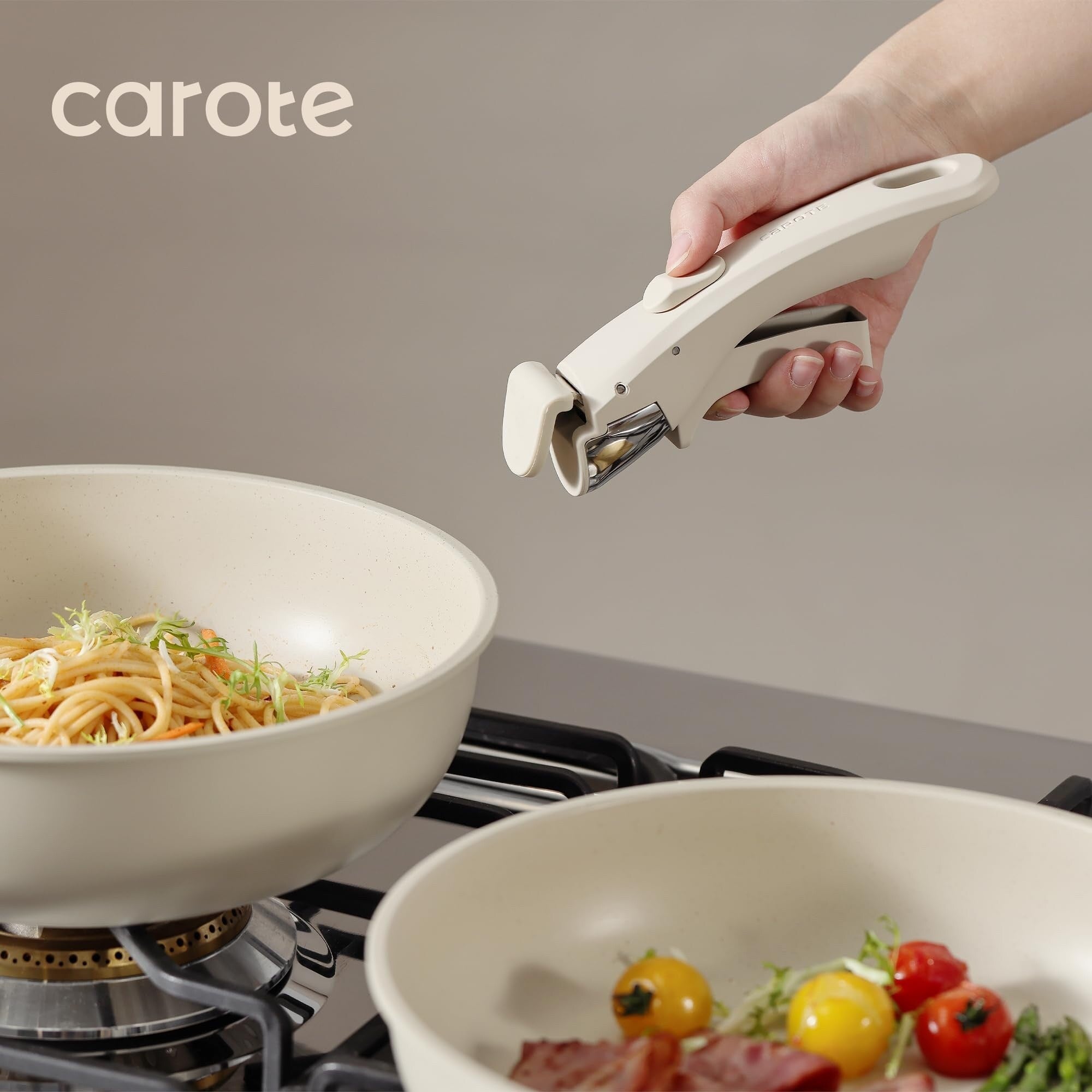 Set di 11 pentole e padelle, set di pentole antiaderenti con manico staccabile, set di pentole da cucina a induzione antiaderenti con manico rimovibile