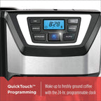 Macchina per caffè macinato e infusore da 12 tazze, CM5000B, programmabile 24 ore, macinacaffè integrato, Sneak-A-Cup, filtro lavabile permanente