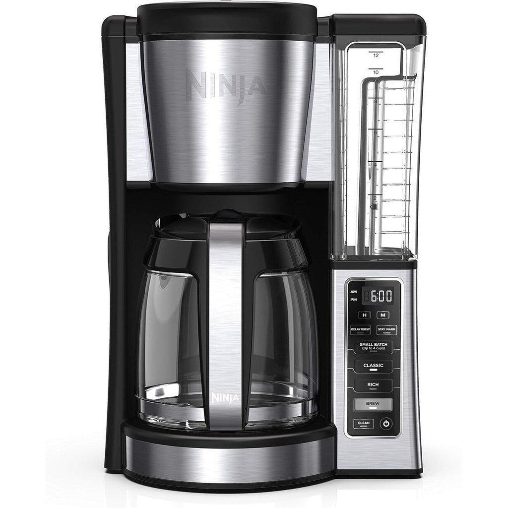 Macchina per caffè programmabile da 12 tazze, 2 stili di infusione, piastra calda regolabile, serbatoio da 60 once, infusione ritardata, acciaio inossidabile nero