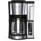 Macchina per caffè programmabile da 12 tazze, 2 stili di infusione, piastra calda regolabile, serbatoio da 60 once, infusione ritardata, acciaio inossidabile nero