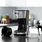 Macchina per caffè programmabile da 12 tazze, tecnologia Vortex Brew, nera