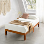 12 Letto a piattaforma classico in legno massello