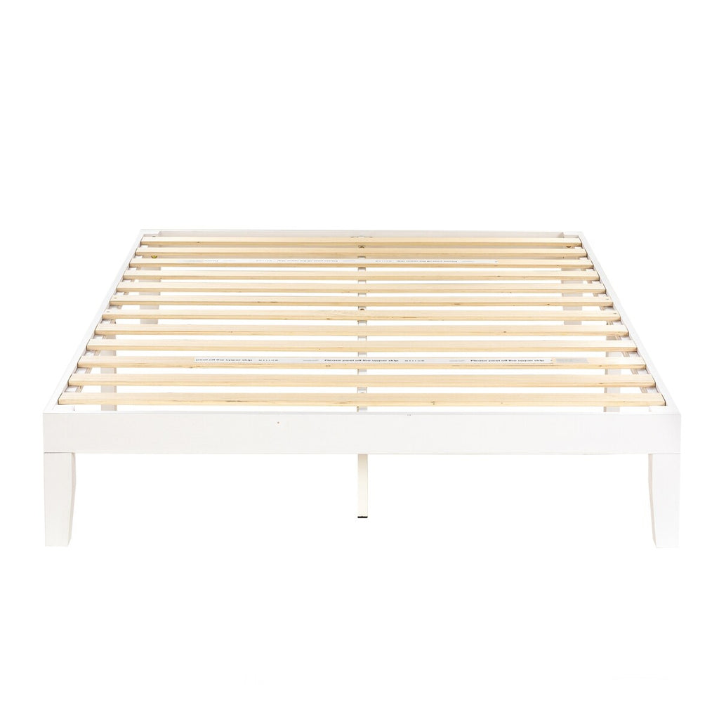 12 Letto a piattaforma classico in legno massello