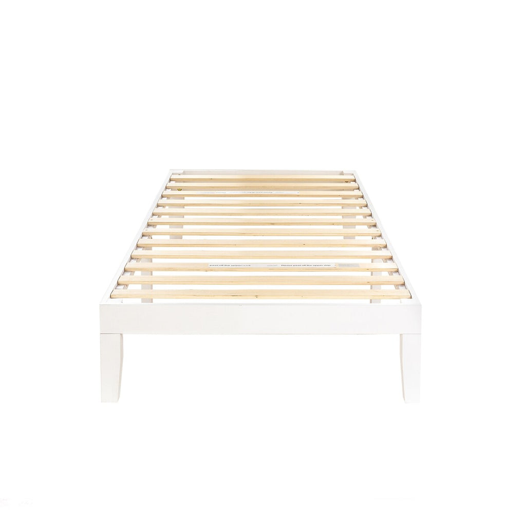 12 Letto a piattaforma classico in legno massello