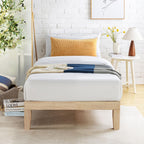 12 Letto a piattaforma classico in legno massello