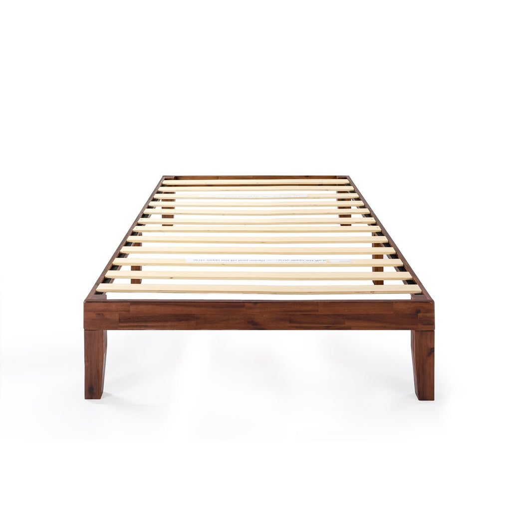 12 Letto a piattaforma classico in legno massello
