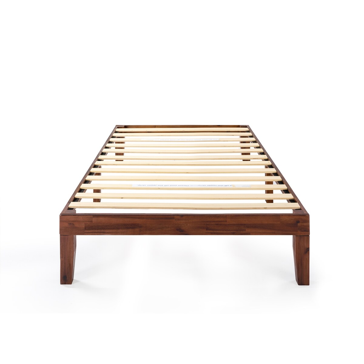 12 Letto a piattaforma classico in legno massello