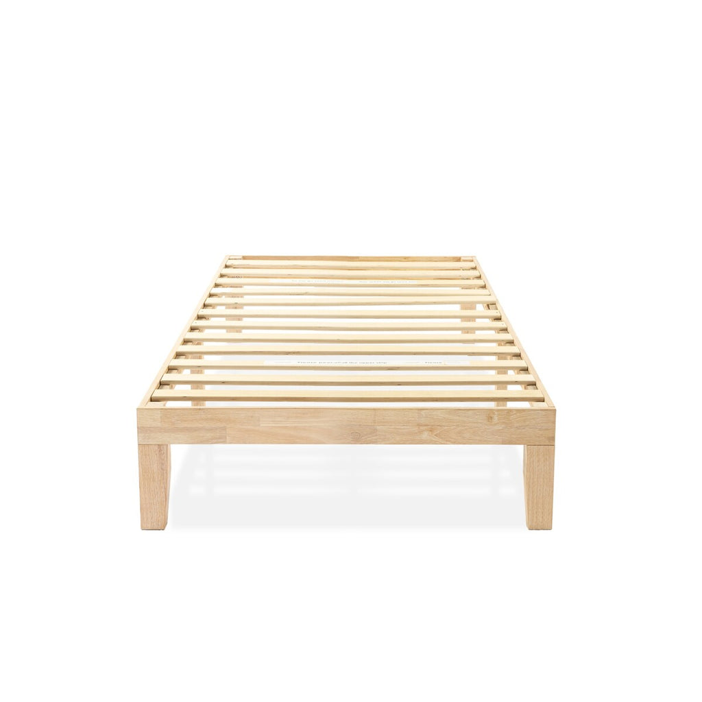12 Letto a piattaforma classico in legno massello