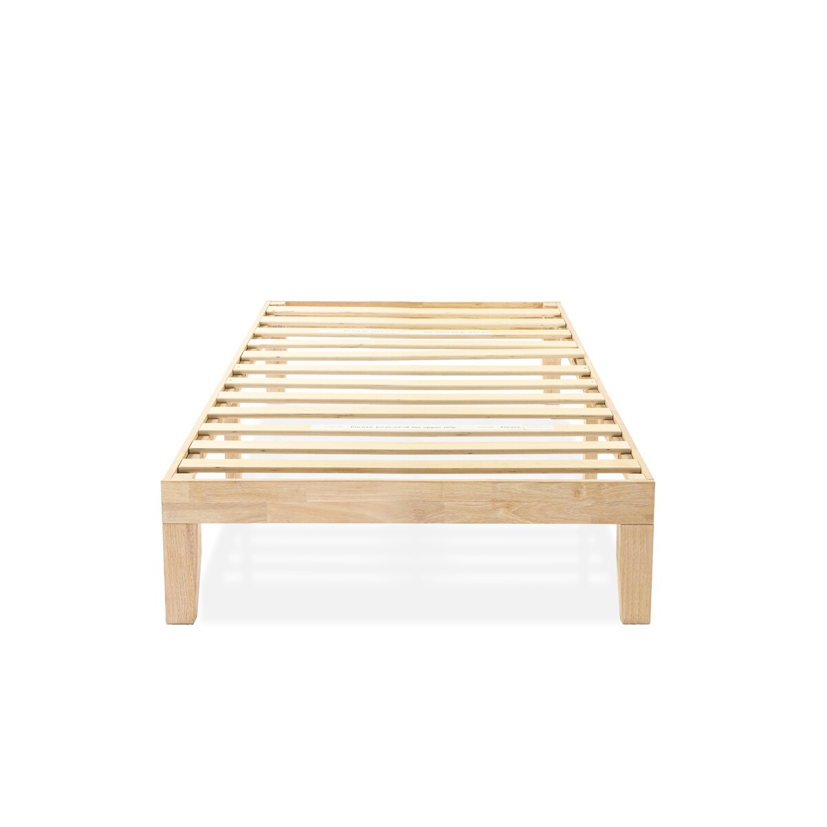 12 Letto a piattaforma classico in legno massello