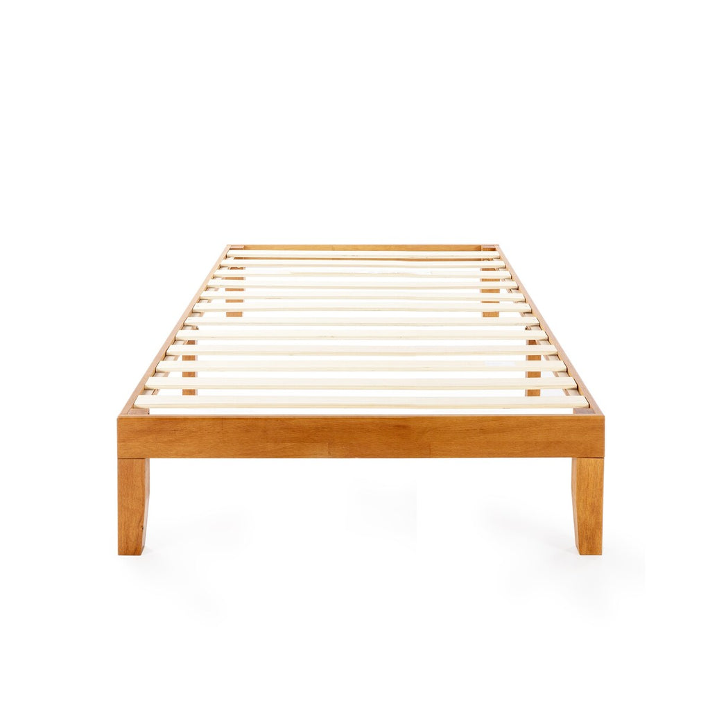 12 Letto a piattaforma classico in legno massello
