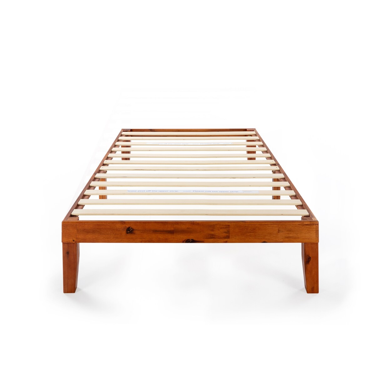 12 Letto a piattaforma classico in legno massello