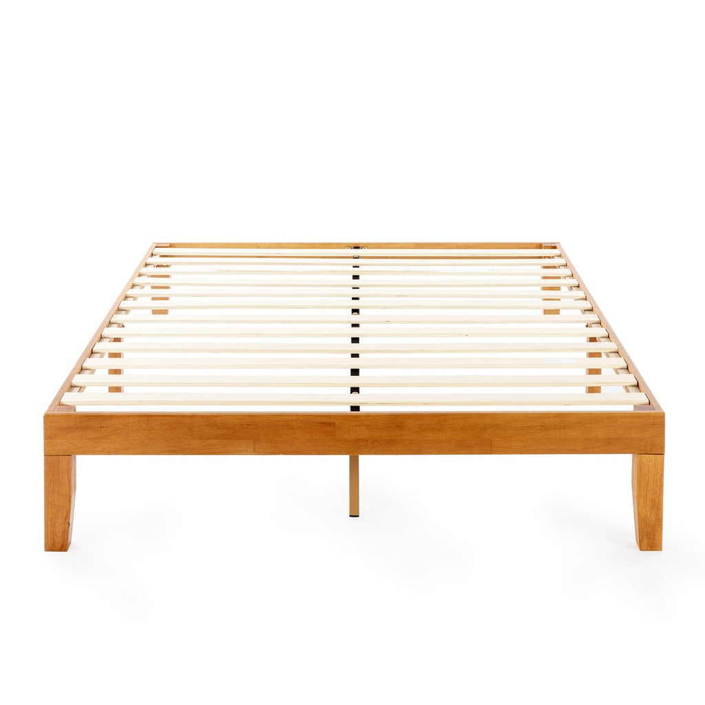 12 Letto a piattaforma classico in legno massello