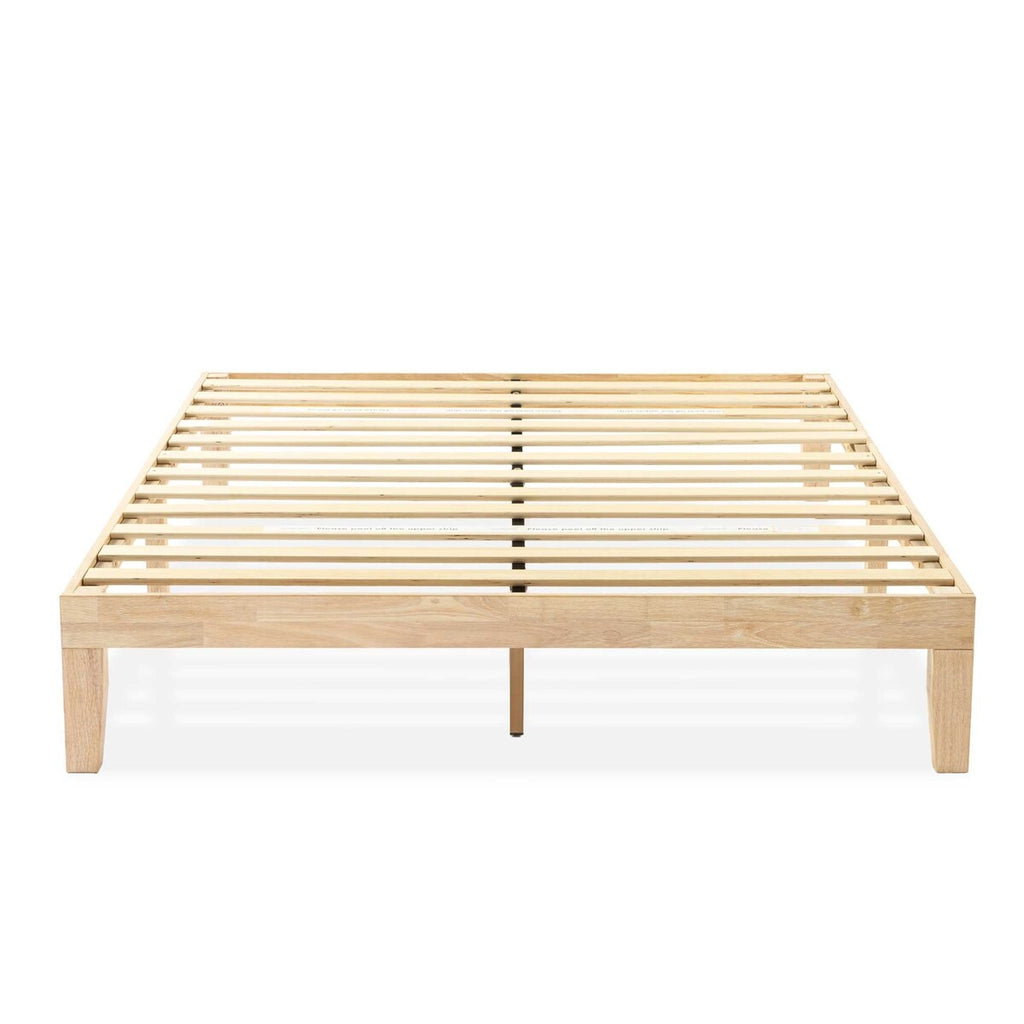 12 Letto a piattaforma classico in legno massello
