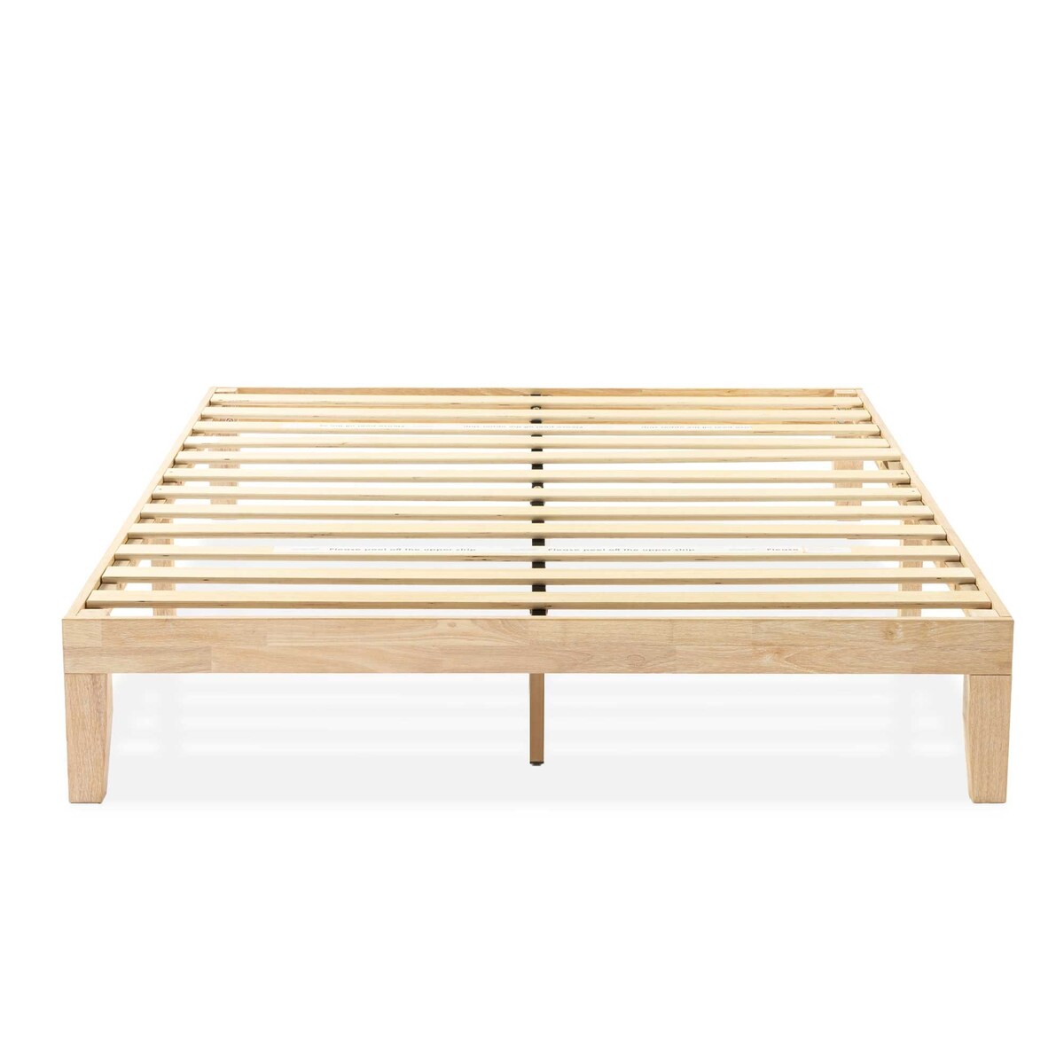 12 Letto a piattaforma classico in legno massello