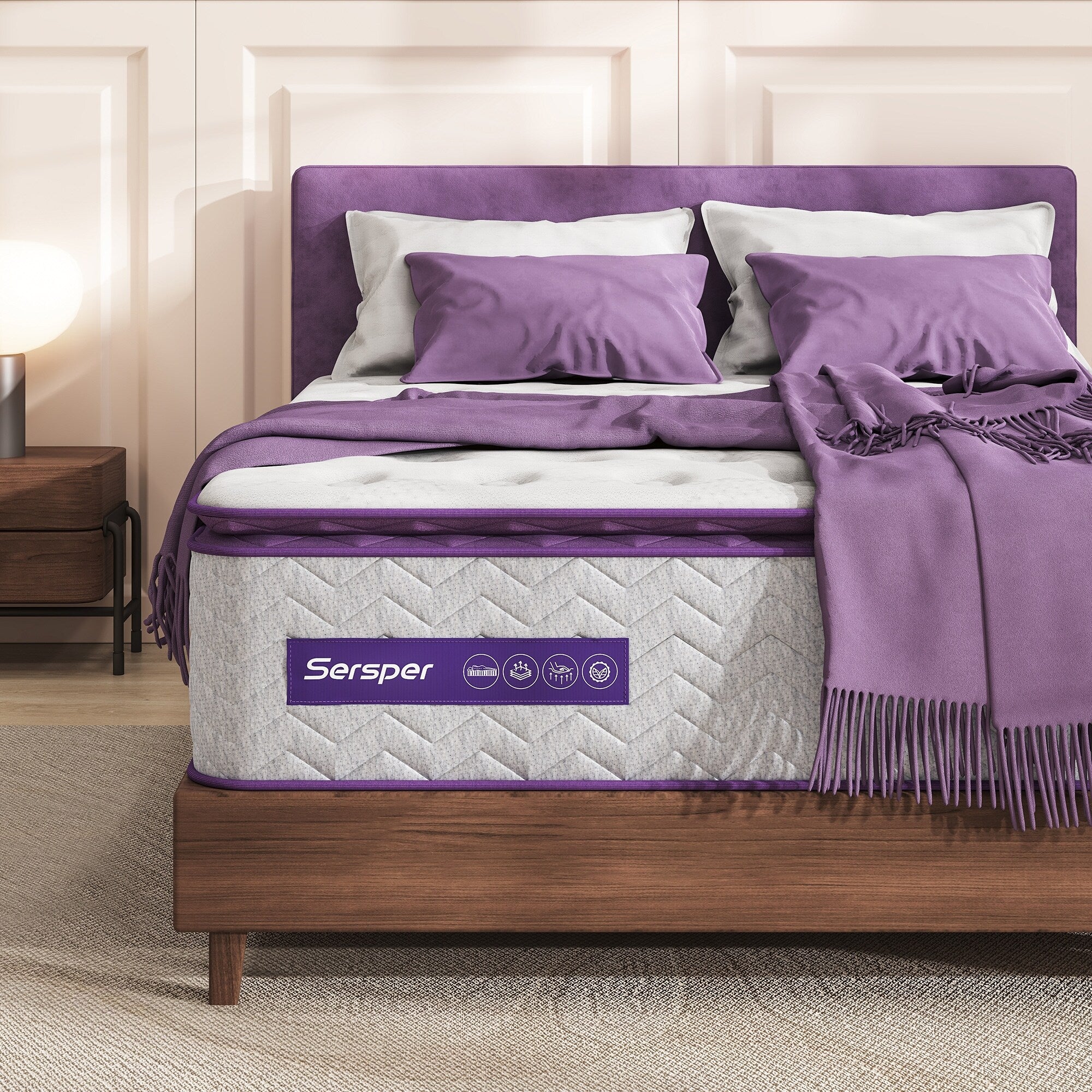 Materasso medio con memory foam da 12 pollici
