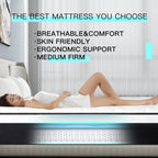 12 materassi ibridi in memory foam di medie dimensioni in una scatola