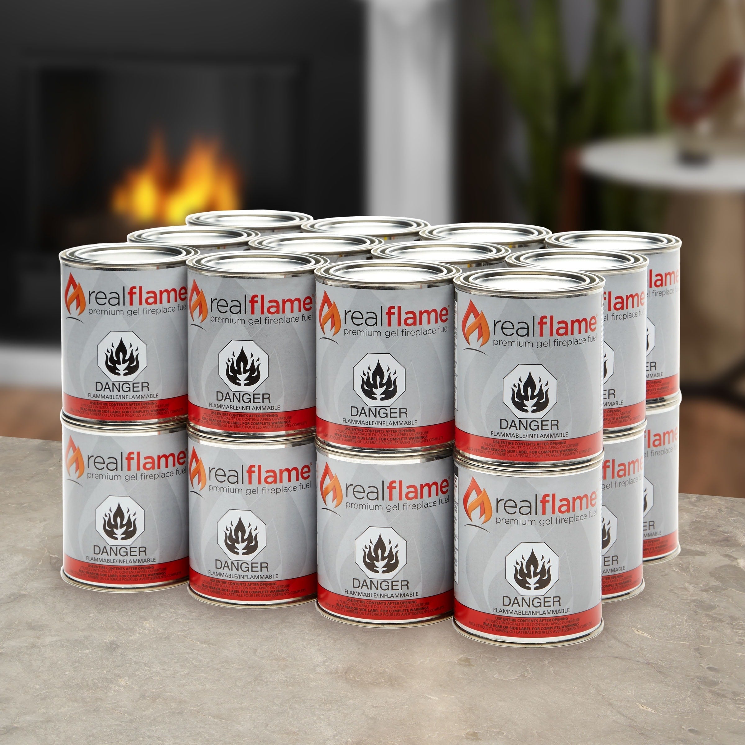 Gel combustibile da 13 once (confezione da 24) di Real Flame - 3,5 x 4