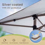 Gazebo da giardino rinforzato con baldacchino pop-up da esterno 13' x 13' con elegante tenda angolare - 13x13 piedi