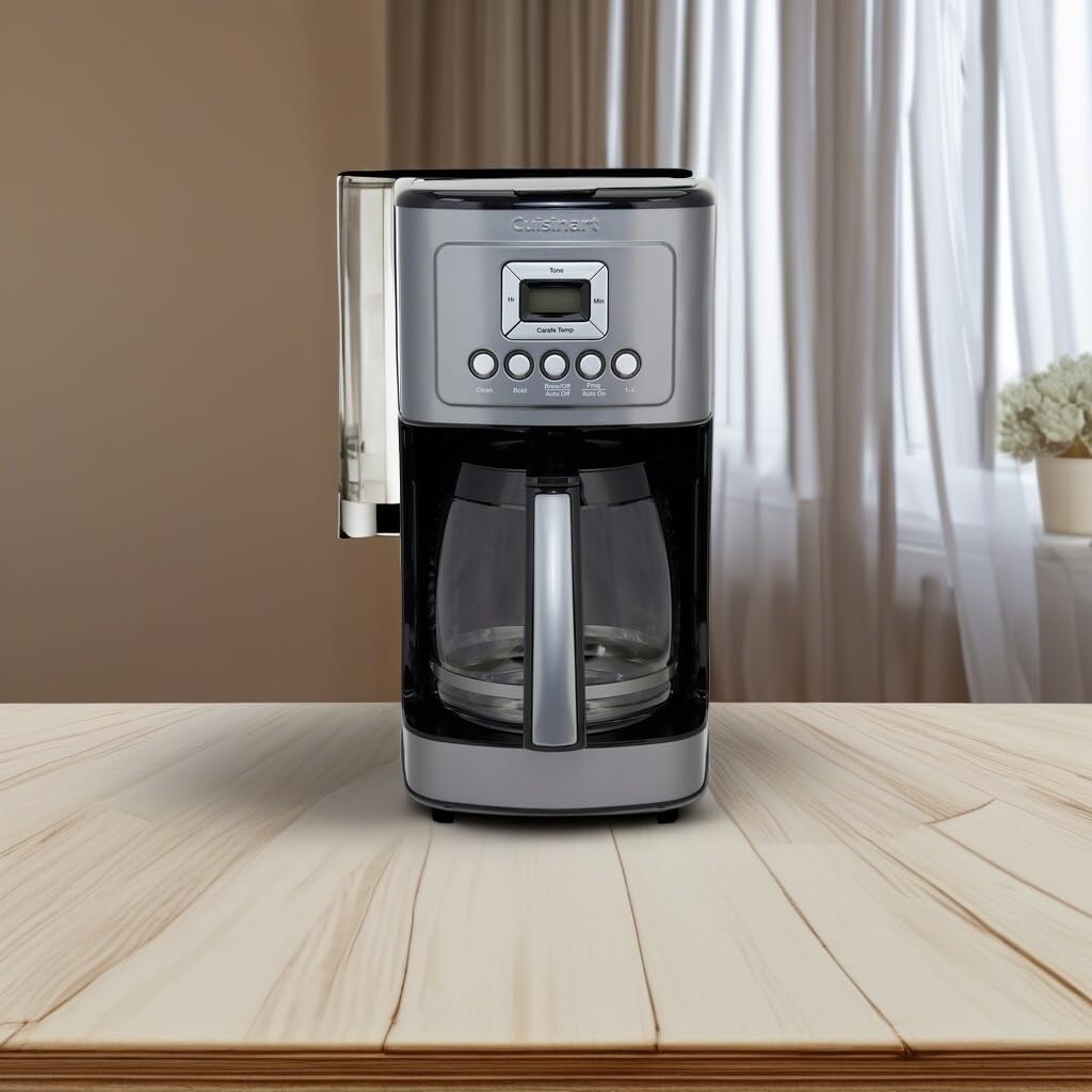 Macchina per caffè automatica da 14 tazze, caraffa in vetro, controllo dell'intensità dell'infusione, acciaio inossidabile canna di fucile