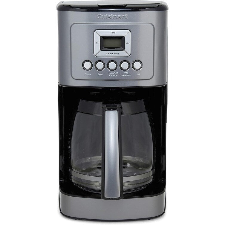 Macchina per caffè automatica da 14 tazze, caraffa in vetro, controllo dell'intensità dell'infusione, acciaio inossidabile canna di fucile