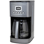 Macchina per caffè automatica da 14 tazze, caraffa in vetro, controllo dell'intensità dell'infusione, acciaio inossidabile canna di fucile