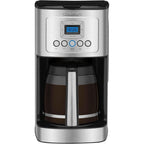 Macchina per caffè programmabile da 14 tazze, caraffa in vetro, controllo dell'intensità dell'infusione, impostazione da 1 a 4 tazze, acciaio inossidabile
