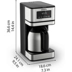 Macchina da caffè programmabile da 14 tazze, caraffa in acciaio inox, 3 intensità di infusione, timer 24 ore, mantenimento in caldo 4 ore