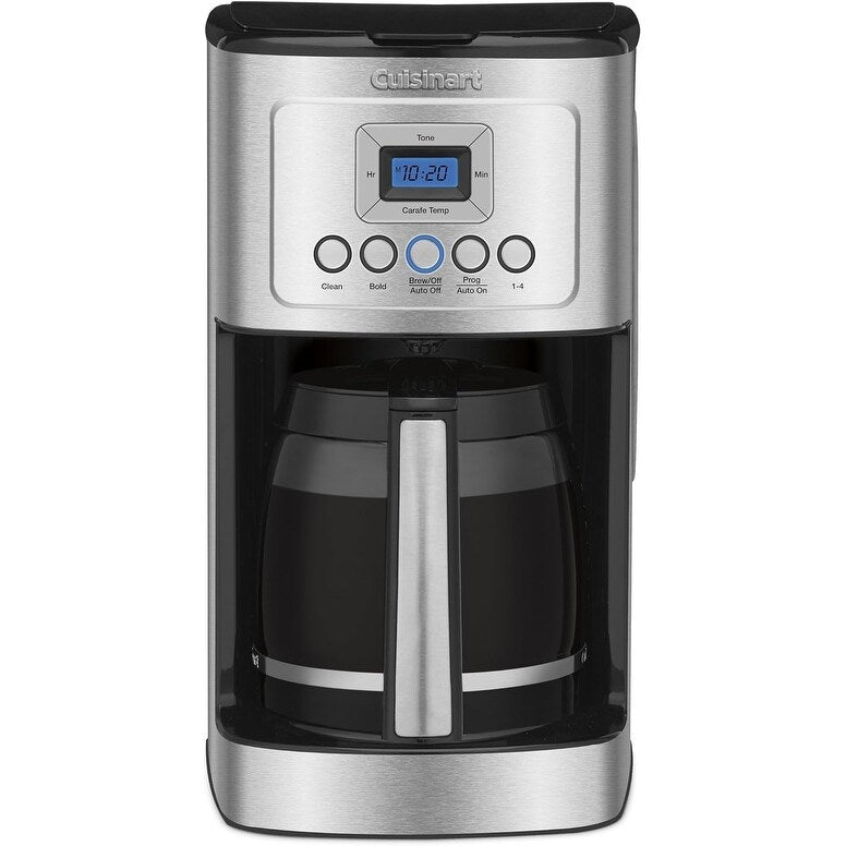 Macchina per caffè in acciaio inossidabile da 14 tazze, caraffa in vetro, completamente automatica, controllo dell'intensità dell'infusione
