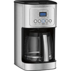 Macchina per caffè in acciaio inossidabile da 14 tazze, caraffa in vetro, completamente automatica, controllo dell'intensità dell'infusione