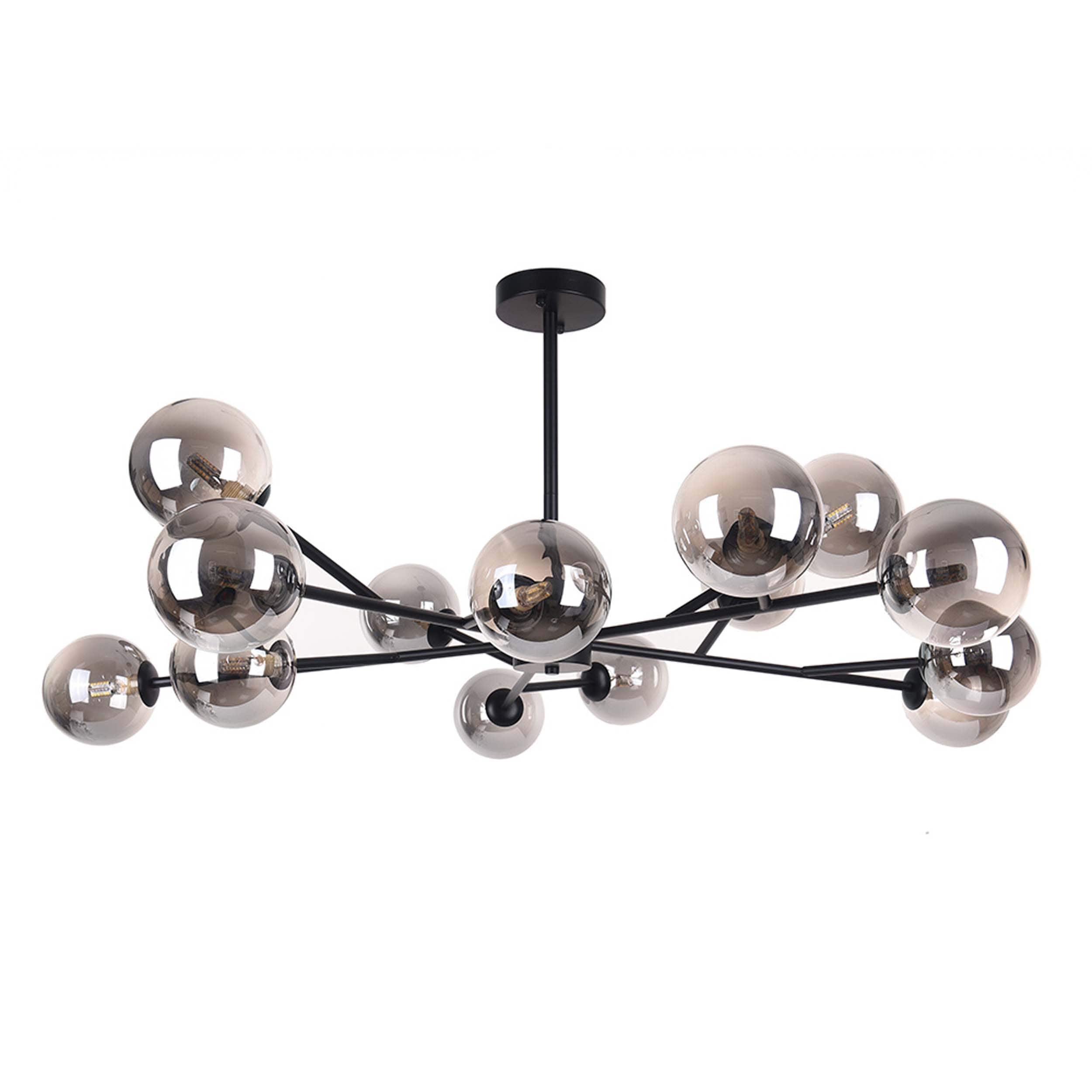 Lampadario moderno a forma di bolla Sputnik in nero o oro per sala da pranzo