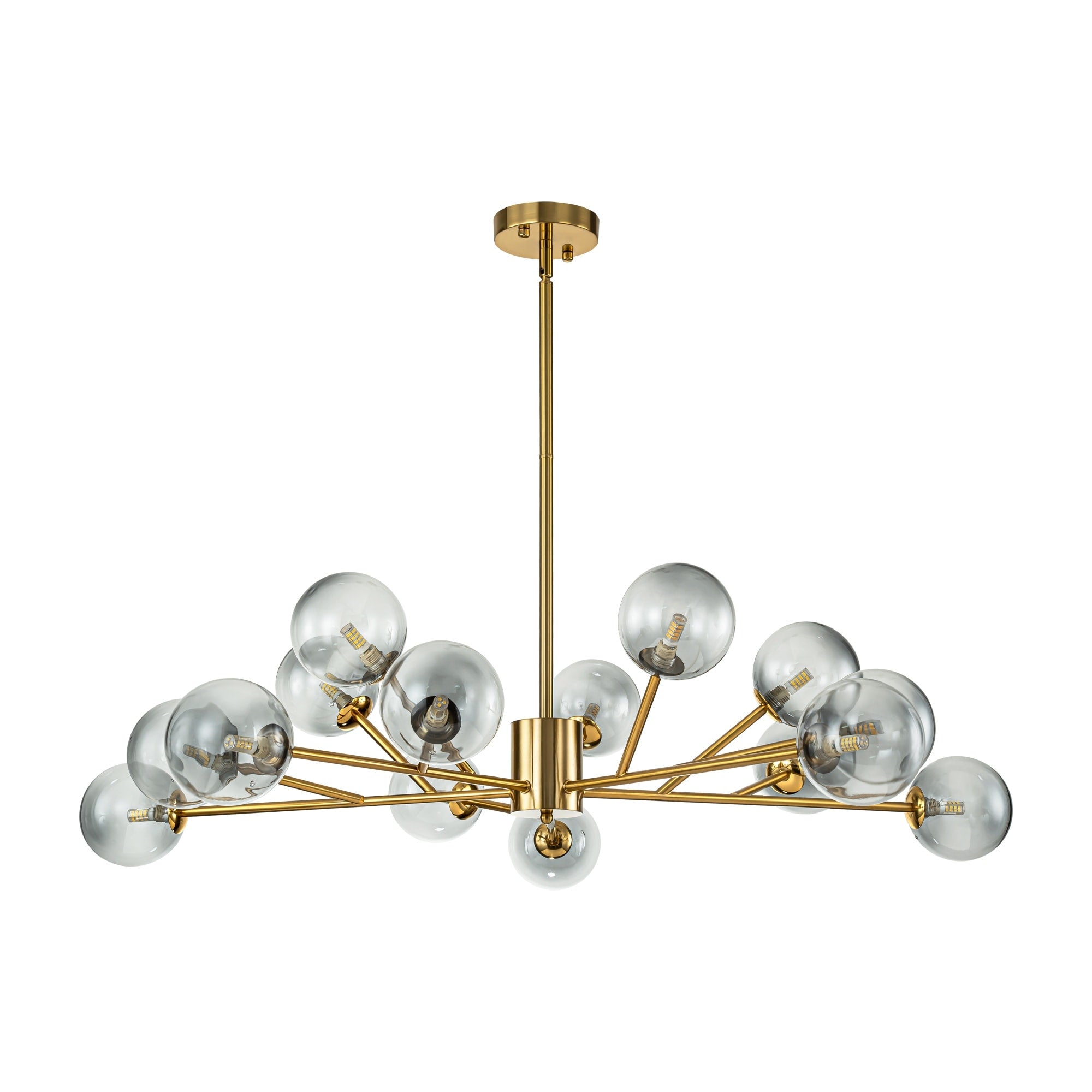 Lampadario moderno a forma di bolla Sputnik in nero o oro per sala da pranzo