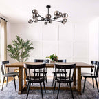 Lampadario moderno a forma di bolla Sputnik in nero o oro per sala da pranzo