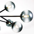 Lampadario a globo in vetro a bolla con 15 luci moderne e lineari Sputnik per isola da cucina