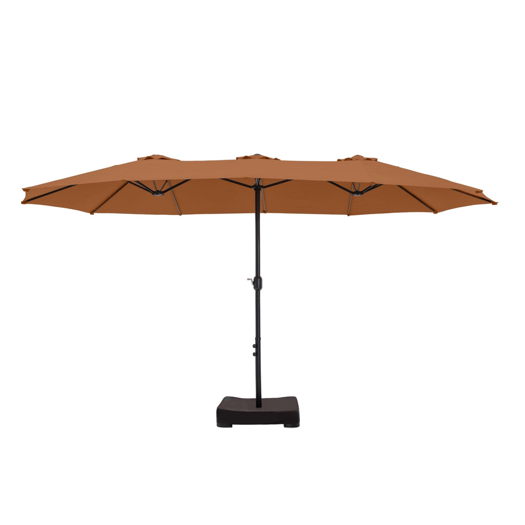 MAISON ARTS Ombrellone doppio extra large da 15 piedi con base inclusa