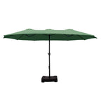 MAISON ARTS Ombrellone doppio extra large da 15 piedi con base inclusa