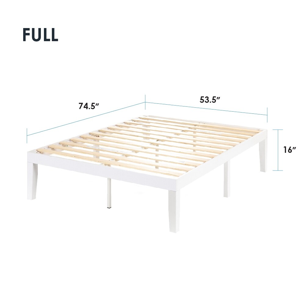 Struttura letto in legno massello classico da 16 pollici in più finiture