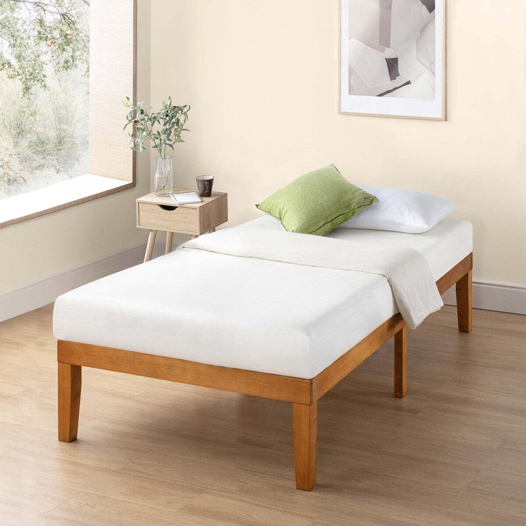 Struttura letto in legno massello classico da 16 pollici in più finiture
